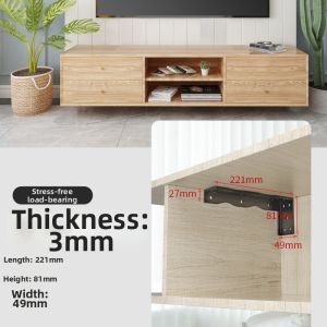 MAIYUQI | Hidden L-Shaped Heavy-Duty Invisible Support Bracket for Cabinets Cold Rolled Steel