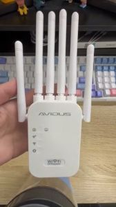 V380 PRO X Avidus Wireless WiFi Repeater 1200Mbps/300Mbps 6 antenna WiFi Extender Signal Amplifier Dual-band 2.4GHz 5GHz Dual Band Wireless Extender 6-antenna Ehanced Version for Home Office Enhance Network for home and small office only
