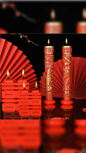Cặp Nến Long Phụng Đám Cưới Cao Cấp - Đèn Cày Bái Đường Rồng Phượng Khắc Nổi Màu Đỏ Vàng Sang Trọng