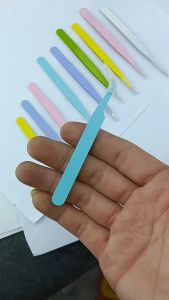 Indo - Pinset Bengkok / Pinset Lurus / Tweezer Sticker / Macaron Tweezers Penjepit Stiker / Pinset Eyelash Multifungsi