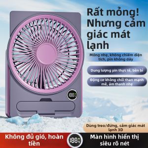Quạt Bàn Mini Cầm Tay Chạy Điện Mạnh Ồn Ào Thấp USB Di Động Quạt Điện Nhỏ Gọn Dùng Cho Văn Phòng Và Gia Đình