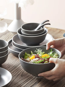 YOGEHOME | Creative Matte Black Ceramic Dining Set