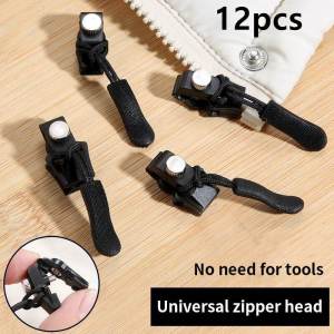 12pcs Penarik Ritsleting Pengganti Penarik Ritsleting Universal