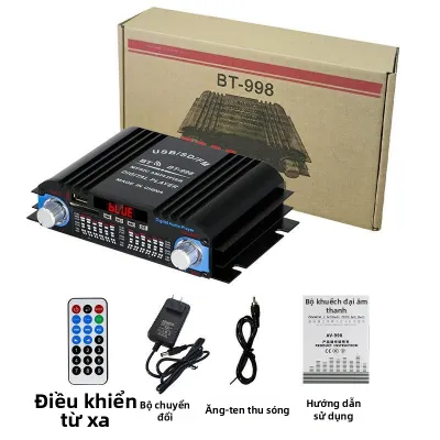 BONINGYU | Amplifier Âm Thanh Xe Hơi Bluetooth HiFi Cao Cấp Mini 12V