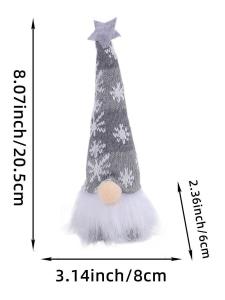 Christmas Glowing Gnome Doll Warm Light Long or Short Leg Red Green Gray for Desktop Fireplace Scene Gifting