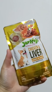 Dogfood - Jerhigh Pouch In Gravy 120g Wet Dog Food Makanan Anjing basah Rasa Chicken & Liver