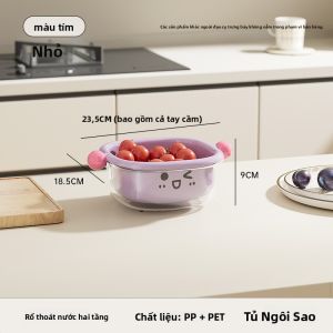 CHUMX | Rổ Rửa Rau Quả Hai Lớp