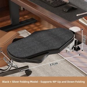 evesigar | Folding Arm Rest Computer Desk Extension Pad