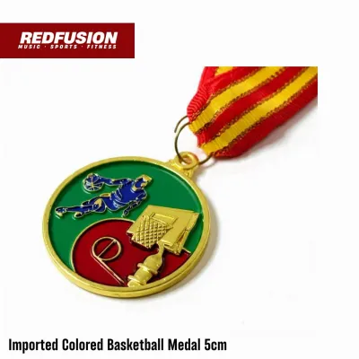 Imported Basketball Medal 5cm - Colored
