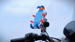 Motowolf Holder Handphone HP Motor USB Wireless Charger Stabilizer 360