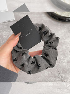 Polka Dot Bow Tie Hair Ties Womens New 2024 High Elasticity Durable Hair Bands Hair Accessories Korean Style Fresh Outlined