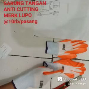New!! Sarung Tangan Tahan silet Safety Latex Anti slip non Gloves Tukang Kaca Bangunan ( BISA COD )