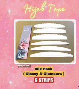 Hijab Tape Campuran (Isi 6) Membuat Hijab Melengkung Paripurna Membuat Hijab tegak lurus merapikan hijab mika hijab classy glamour - penegak jilbab