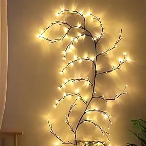 Đèn LED Nhiều Màu Sắc Cành Cây Nho Đèn Cho Phòng Ngủ Phòng Khách Trang Trí Tường Có Thể Sạc Lại Đèn Khí Quyển Giáng Sinh Bầu Trời Sao Chủ Đề Trang Trí Nhà