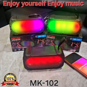 Speaker Bluetooth MK102 LED RGB Lighting Speakers Portable rechargeable Music Box MK-102 Power Bass