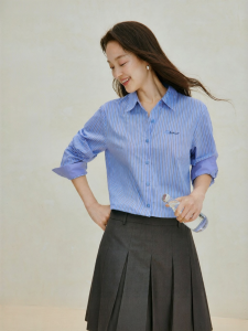 INMAN | Casual Contrast Stripe Long Sleeve Womens Shirt Jacket