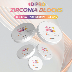 Lodden 4D PRO Multilayer Zirconia Disc 98mm 10-25mm Vita 16 Colors Open System for CAD CAM Dental Lab Materials