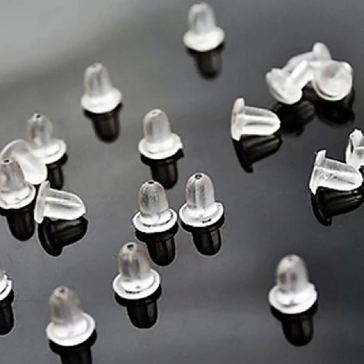 Silicon Earrings) 20 pcs/pack Rubber Earring Stopper Plastic