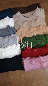 𝐁𝐈𝐈𝐔 Baju Kaos Inner Manset Wanita Lengan Kutung Lekbong Jumbo Bahan Premium Adem