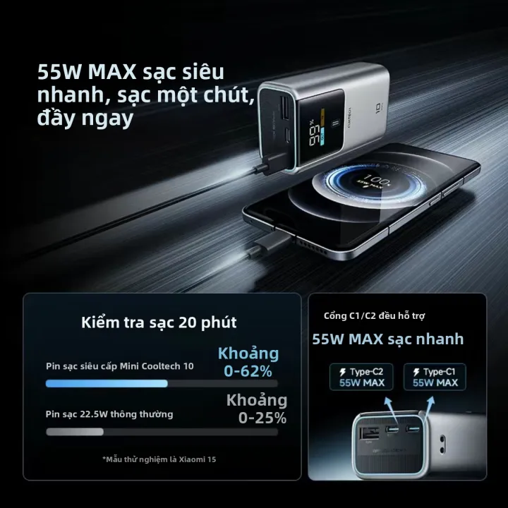 CUKTECH | Sạc dự phòng CUKTECH 10 Mini 10000mAh - Sạc Nhanh PD 30W, Phiên Bản Panda, Kèm Dây Đeo | BigBuy360 - bigbuy360.vn