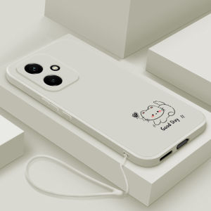 Liquid Silicone Phone Case for Honor 400 pro Womens Full Cover Simple Line Cartoon Creative Anti-Fall Fashionable DNN-AN00