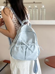 South Korea Niche Style Backpack Female 2024 New Arrival Short Trip Lightweight Backpack Ballet Girly Style Bows Schoolbag