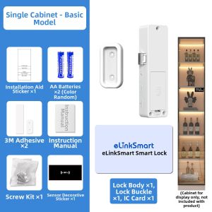 elinksmart | Invisible Electronic Smart Drawer Lock for Double Opening Cabinets