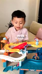 Littlera : Mainan Parking Lot Tema Dinosaurus & Luar Angkasa | Mobilan & Track