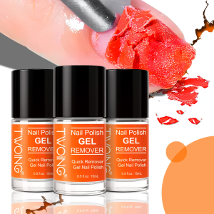Bộ 3 Chai Dung Dịch Tẩy Sơn Móng Tay Dạng Gel Nhanh Chóng & Dễ Dàng Tẩy Sạch Trong 2-3 Phút Gốc Nước Không Cần Ngâm Hoặc Quấn Mỗi Chai 0.51oz