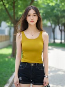 Summer Sleeveless Camisole Womens Slim Fit Base Layer Vest Multi-Color Pure Color 2025 Trendy Commute Style Polyester Fiber