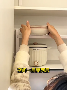 Scalable Kitchen Rack | Simple Modern Design Stackable Plate Rack | Kitchen Cabinet Shelf | Spice Rack Organizers Storage Rack | Rak Dapur Rak Rempah