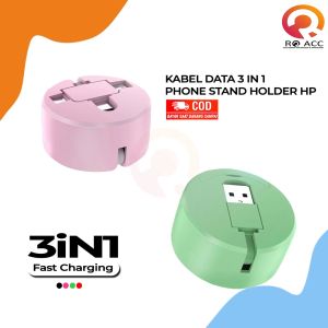 [RO ACC] NVN-KD31 NANVAN KABEL DATA 3 IN 1 WITH PHONE STAND HOLDER HP