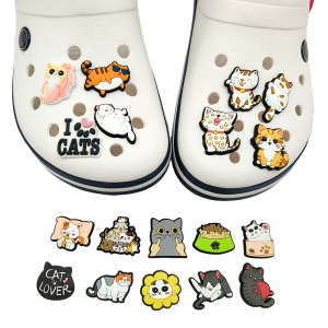 Creative Cartoon Cat DIY Hole Shoe Buckle Detachable Hole Shoe Decoration Accessories Fashionable Shoe Ornaments