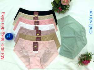Set 5 Quần lót nữ Thịnh Phát voan ren cao cấp quần chíp nữ dưới 67kg
