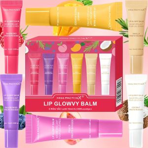 Bộ Son Dưỡng Môi 6 Món Hương Trái Cây Dưỡng Ẩm Bóng Mượt Quà Tặng Ngày Lễ Dành Cho Nữ