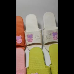 Sandal Slop PCU Jelly Wanita Sandal Rumah Lucu Motif BEAR Love You Import MKY MD-6610 36-41