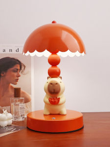 Creative Cute Capybara Night Light Bedroom Decorative Ornaments Gift for Girls Simple Modern Style Cartoon Resin Desktop Decoration