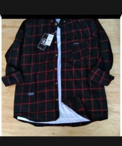 KEMEJA FLANEL PRIA IMPORT DISTRO KOTAK HITAM -MERAH LENGAN PANJANG PREMIUM
