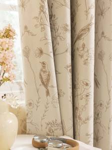 1PC Natural Pigeon Branch Bud Flower Elegant Living Room Curtain Unique Bird Theme Decorative Window Treatment