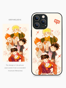 9397 Train Illustration Glass Phone Case Creative Personalized Protective Cover for  16Promax 15Promax 14pro Huawei P50 P60 P70 pro Xiaomi 13 Vivo Oppo