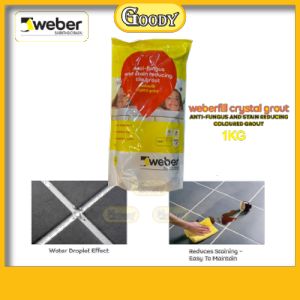 WEBERFILL Crystal Grout Coloured 1kg / Anti fungus & stain reducing tilegrout