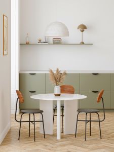 Nordic Style round Dining Table Modern Minimalist Casual Restaurant Atmosphere Sensation Small Household Creamy Style Table