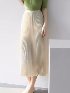 Elegant Commuter Mid-Length A-Line Skirt Womens Summer New Fashionable Draping Stylish Midi Skirt Elegant Pure Beauty