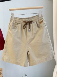 LIYANGANG | Water Washed Cotton Summer New Wide Leg Pants Casual Knee-length