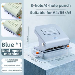 deli | Multi-purpose Hole Punch A4 Paper Organizer for Students Notebooks and Diaries