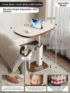 ZHUSHANXIA | Adjustable C-Shaped Bedside Table