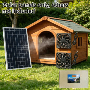 10W Solar Panel Driven Exhaust Vent Fan High Efficiency Outdoor Cooling Air Circulation Device for Pet House Chicken Coop Shed