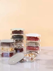 KILK TUTUP 💖 Multi-Layer Garlic Fresh-Keeping Storage Box Food Grade Container Bekas Rempah 调味密封罐
