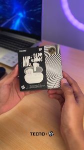 TECNO TWS Buds 4 Blue 25dB ANC Auto Connection Pop-up Multi-EQ Effects with Welife APP Auto Game Mode 28-Hour of Playtime 4 Mics NEC