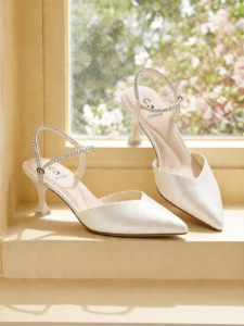 Josiny | Cloud Pillow Pointed French Diamond Thin Strap Sandals